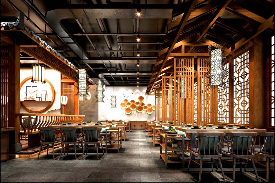 聚香园中式餐厅装修装饰设计案例